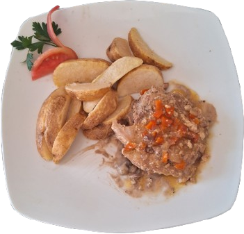 MENU LOMO DE CERDO A LA MOSTAZA